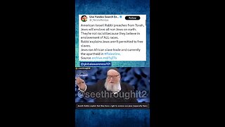 Rabbi says Jews will enslave all goyim (non-Jews) of the earth.