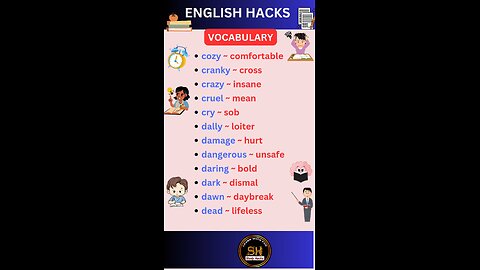 Daily use Important vocabulary words for exam 2025 77 #studyhacks123 #vocabulary #english #shorts