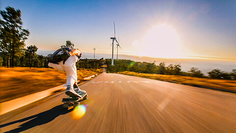 55 Mph Skateboarding at Sunset