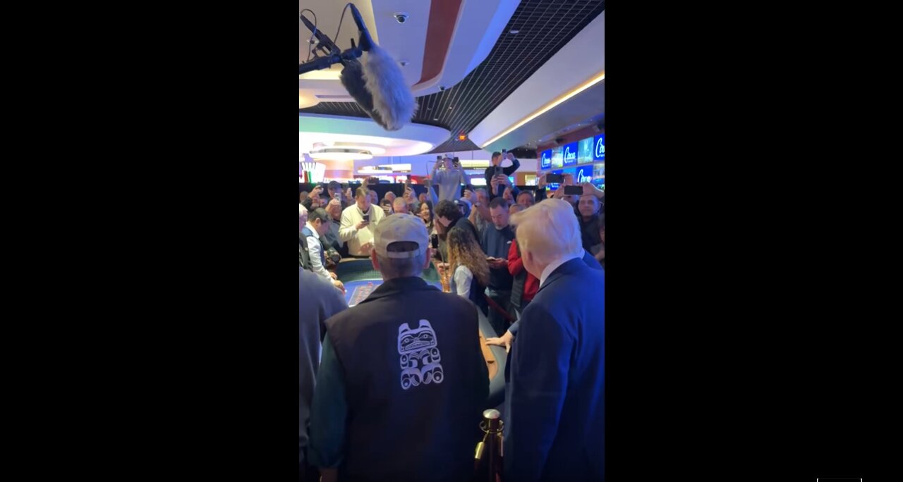 President Trump at the craps table at the Circa Las Vegas