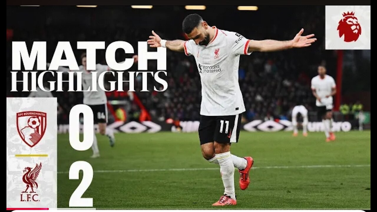 Highlights: Bournemouth 0-2 Liverpool | Mo Salah double keeps Reds top