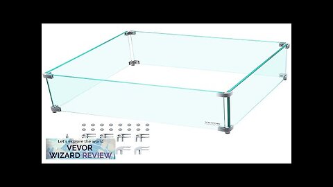 VEVOR Fire Pit Wind Guard 14 x 14 x 6 Inch Glass Review