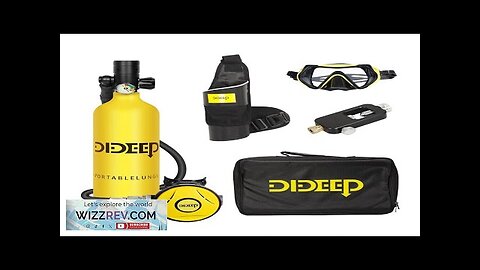 DIDEEP X4000Pro 1L Scuba Diving Tank Snorkel Equipment Leisure Outdoor Swimming Spare Review