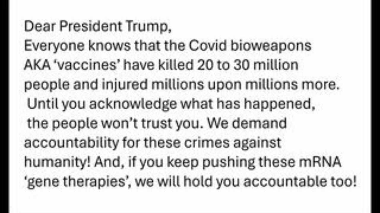 A Message to President Trump about Covid Vaccines and mRNA Vaccines in General