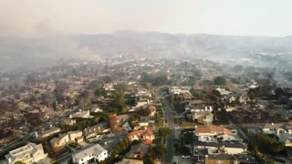 New drone footage shows complete devastation destruction OF Pacific Palisades Fire California