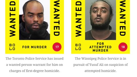 Canada Top 25 Most Wanted Criminals, notice anything?