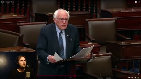 Bernie Finally got to his main point of the night - Senate Speech reaction