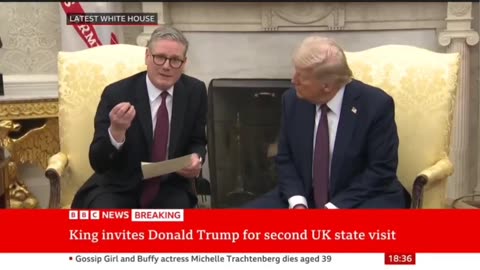 Keir Starmer passed on an invitation letter from King Charles to Trump. He made him read it out.