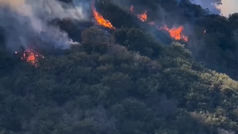 SCENE AT THE MALIBU FIRE!!