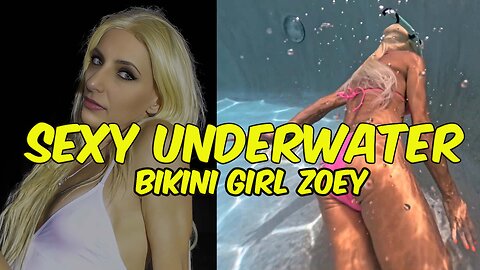 Captivating Views of Zoey Bikini Swimming Underwater in a Tropical Pool