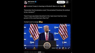 🚨 President Trump is clowning on Elizabeth Warren on stage 🤣