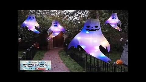 Halloween LED Large Outdoor Lights Hanging Ghost Lights Halloween Party Decoration Glow Review