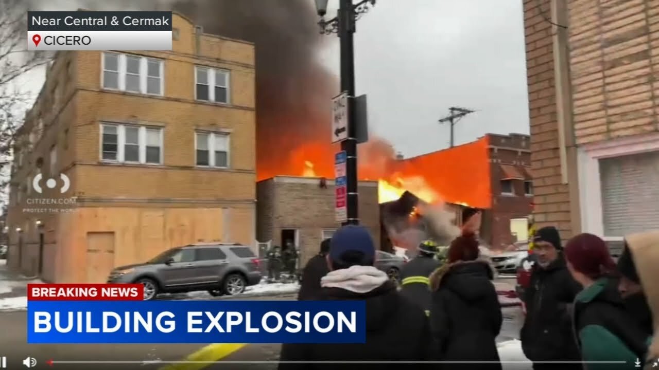 VIDEO_ Building explodes_ another catches fire in Cicero_ officials say