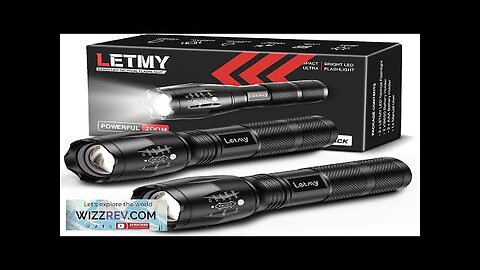 LETMY Tactical Flashlight S2000-2 Pack Bright Military Grade LED Flashlights High Lumens Review