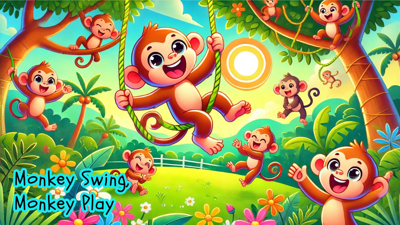 Monkey Swing, Monkey Play | Children's Song | Kidzpark