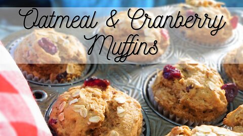 Healthy & Delicious Oatmeal Cranberry Muffins | Easy Snack or Breakfast Recipe