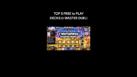 TOP 5 FREE to PLAY DECKS in MASTER DUEL!