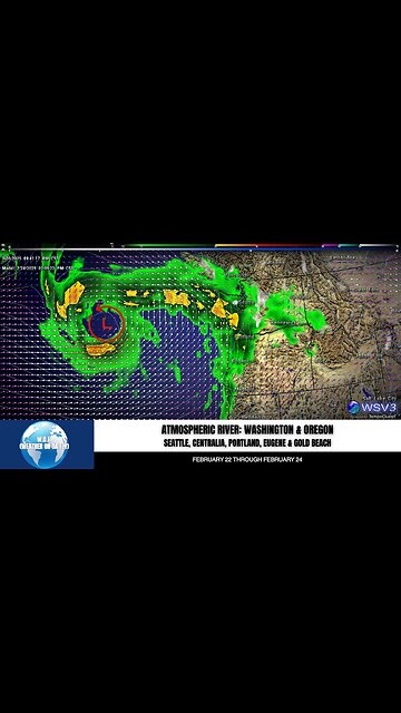 🌧️ Pacific NW Braces: River Storm This Weekend! 2/20/25 #shorts #weather #breakingnews