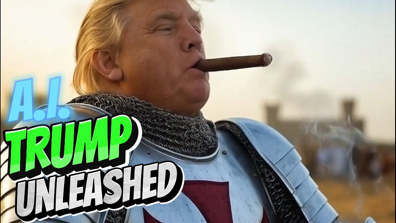 donald trump and elon musk in a Medieval war parody with AI