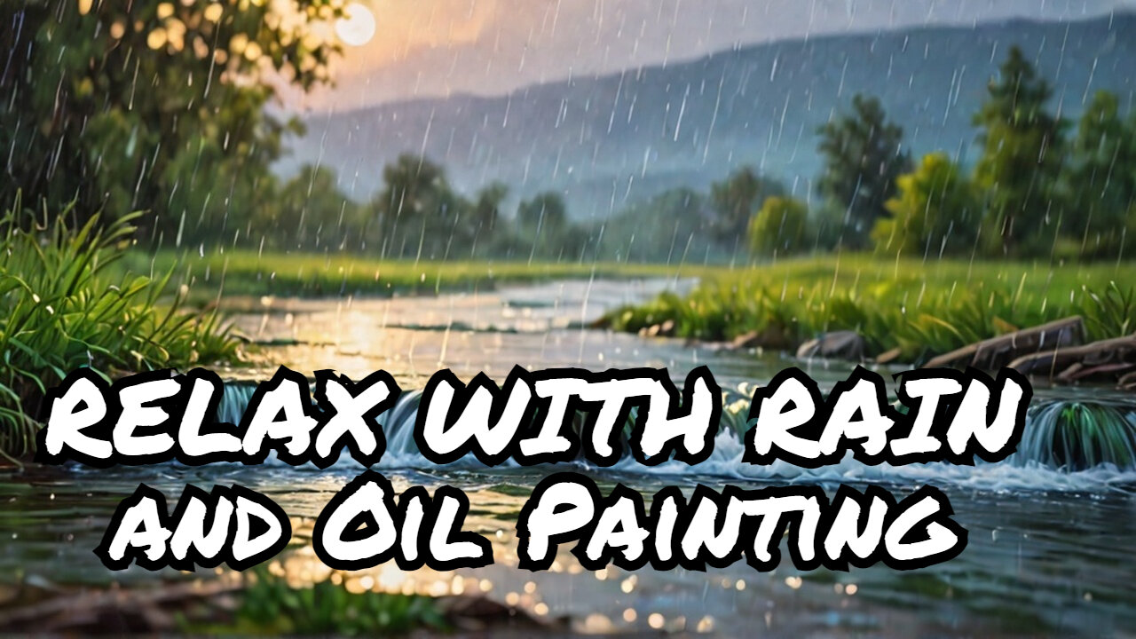 1 Hour of Rain Sounds with Mesmerizing Oil Paintings – Relax & Unwind