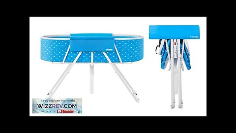 Foldable Dog Bathtub Elevated Light Blue Bathing Station for Small & Medium Review