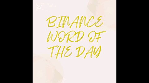 BINANCE WORD OF THE DAY. THEME: CRYPTO MISCONCEPTIONS. 06/01/2024