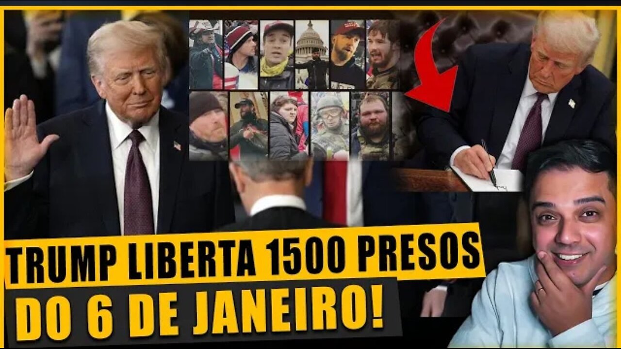 Histórico! TRUMP Assume e LIBERTA 1500 PRESOS do 6 de JANEIRO! Medicas FORTES foram tomadas