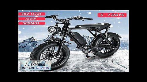 20 inch Ouxi V8 750w 15AH Electric Bicycle Fat Tire E-Bike Review