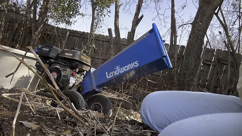 Wood chipper for fruit tree fertilizer and garden amenity