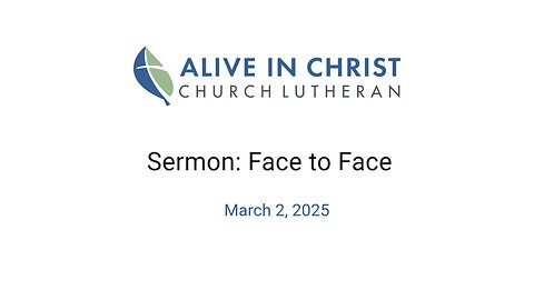 Sermon: Face to face