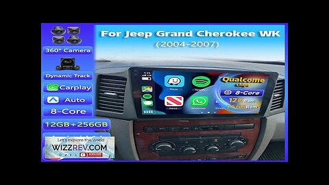 Android 14 Carplay Auto For JEEP Grand Cherokee WK 2004 2005 2006 Review