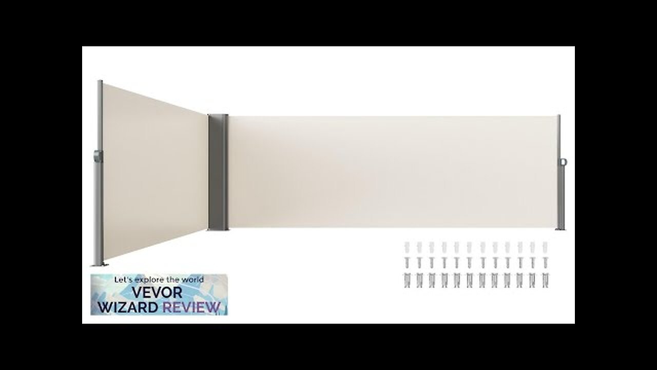 VEVOR Beige Retractable Side Awning-Rugged 71x236'' Full Aluminum Rust-Proof Side Awning Review