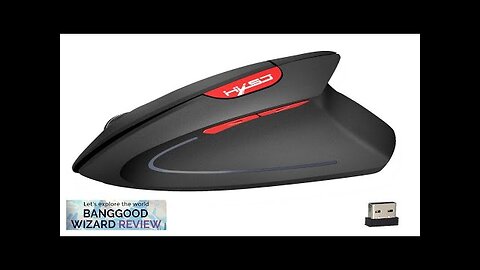 HXSJ T24 2.4G Wireless Vertical Mouse 800-1600-2400DPI Ergonomics 6-Keys Optical Gamer Mice Review