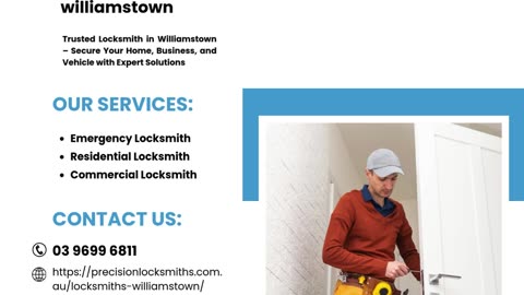 Trusted Locksmith in Williamstown – Secure Your Home, Business, and Vehicle with Expert Solutions