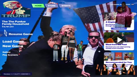 Donald Trump Main Menu