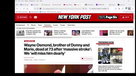 Wayne Osmond, brother of Donny and Marie, dead at 73 after ‘massive stroke’: