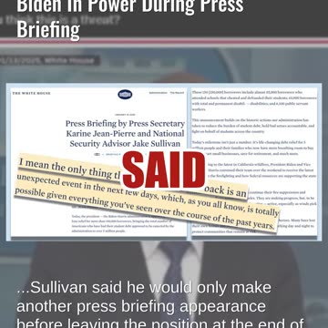 Fact Check: Jake Sullivan Did NOT Say 'Unexpected Event' Could Keep Biden In Power