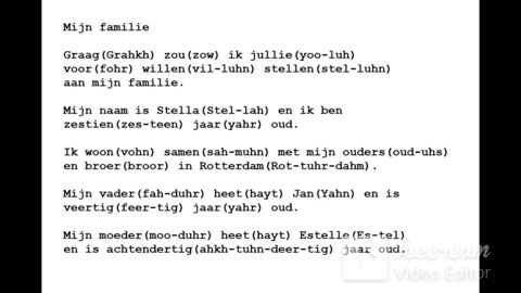 Dutch language learning - Mijn familie