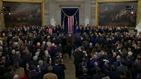 President Biden, VP Harris introduced at Trump’s inauguration ceremony on Monday, Jan. 20, 2025.