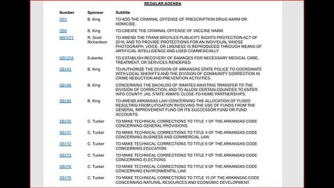 Arkansas Legislature State Agencies House DEI bill/ Judiciary Committee bad insurance bill