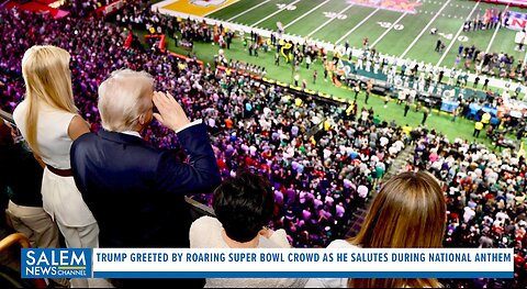 Trump Greeted By Roaring Super Bowl Crowd, Plays Golf With Tiger Woods & Signs Gulf Of America Procl