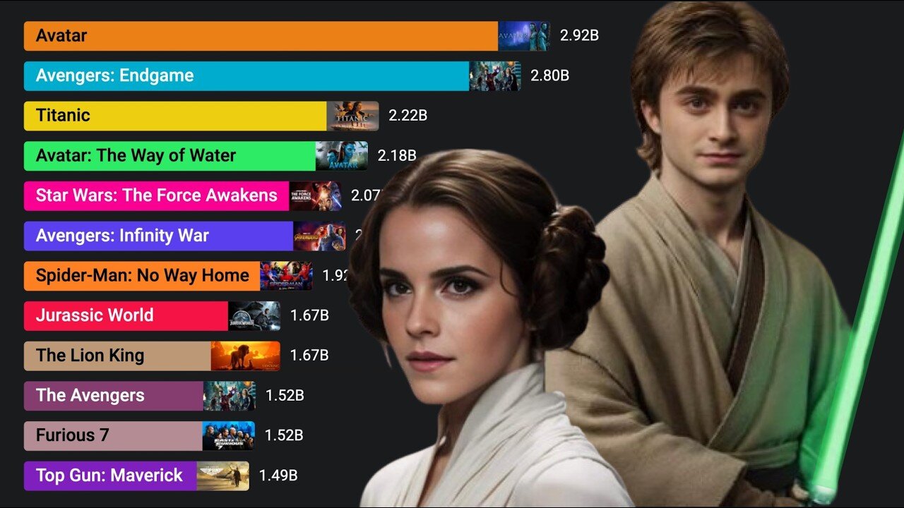 The Ultimate Box Office Race: Top Grossing Movies 1979-2025 - A Sideways Journey