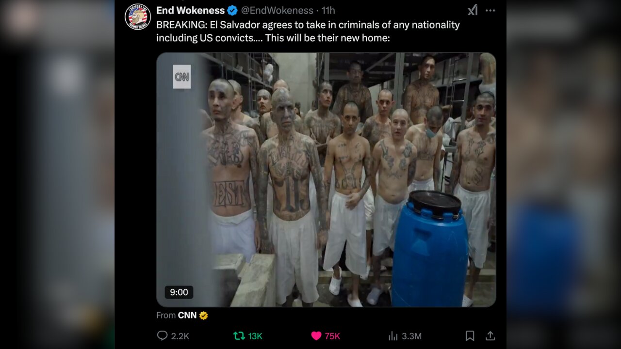 El Salvador Agrees To Take Criminals Of Any Nationality Including US Convicts