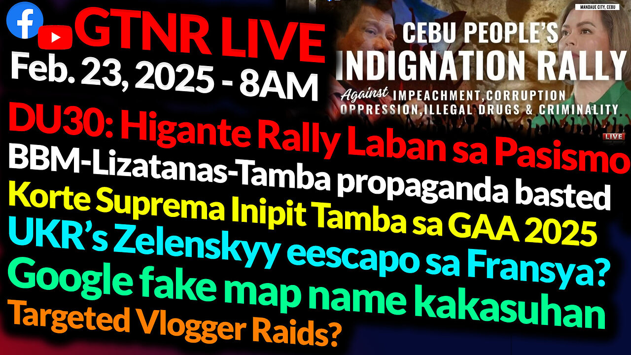 Duterte Rally in Cebu | SC Iniipit si Tamba sa GAA | Vlogger Raids? | GTNR Ka Mentong and Ka Ado