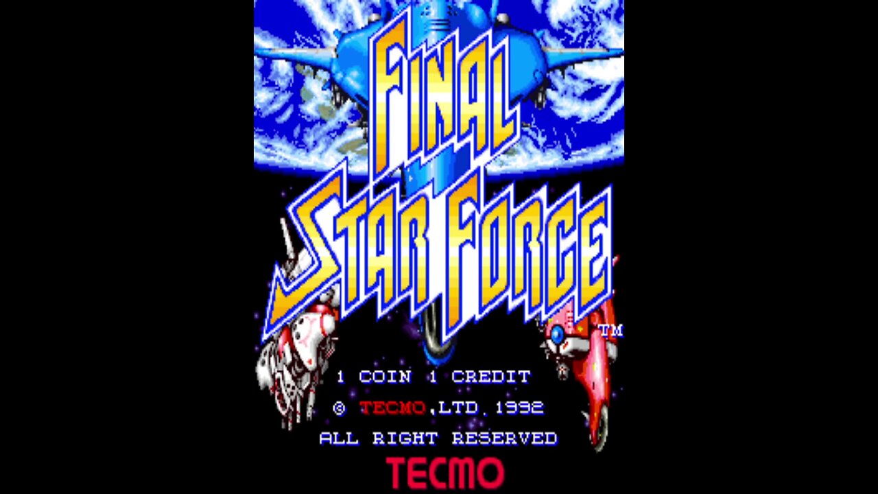 Final Starforce Arcade Game, Tecmo 1992, Longplay