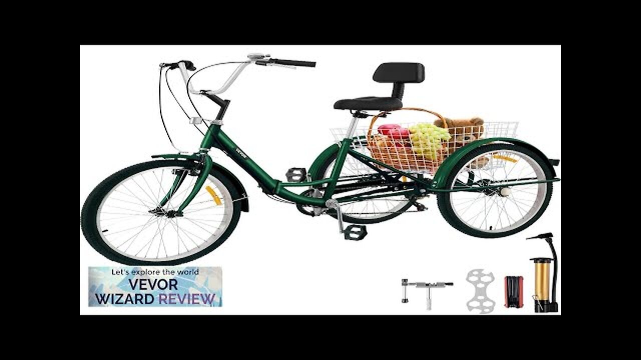 VEVOR Tricycle Adult 24’’ Wheels Adult Tricycle 7-Speed 3 Wheel Bikes Review