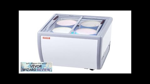 VEVOR Commercial Ice Cream Display Case 5.6 Cu.ft Chest Freezer Mobile Glass Review