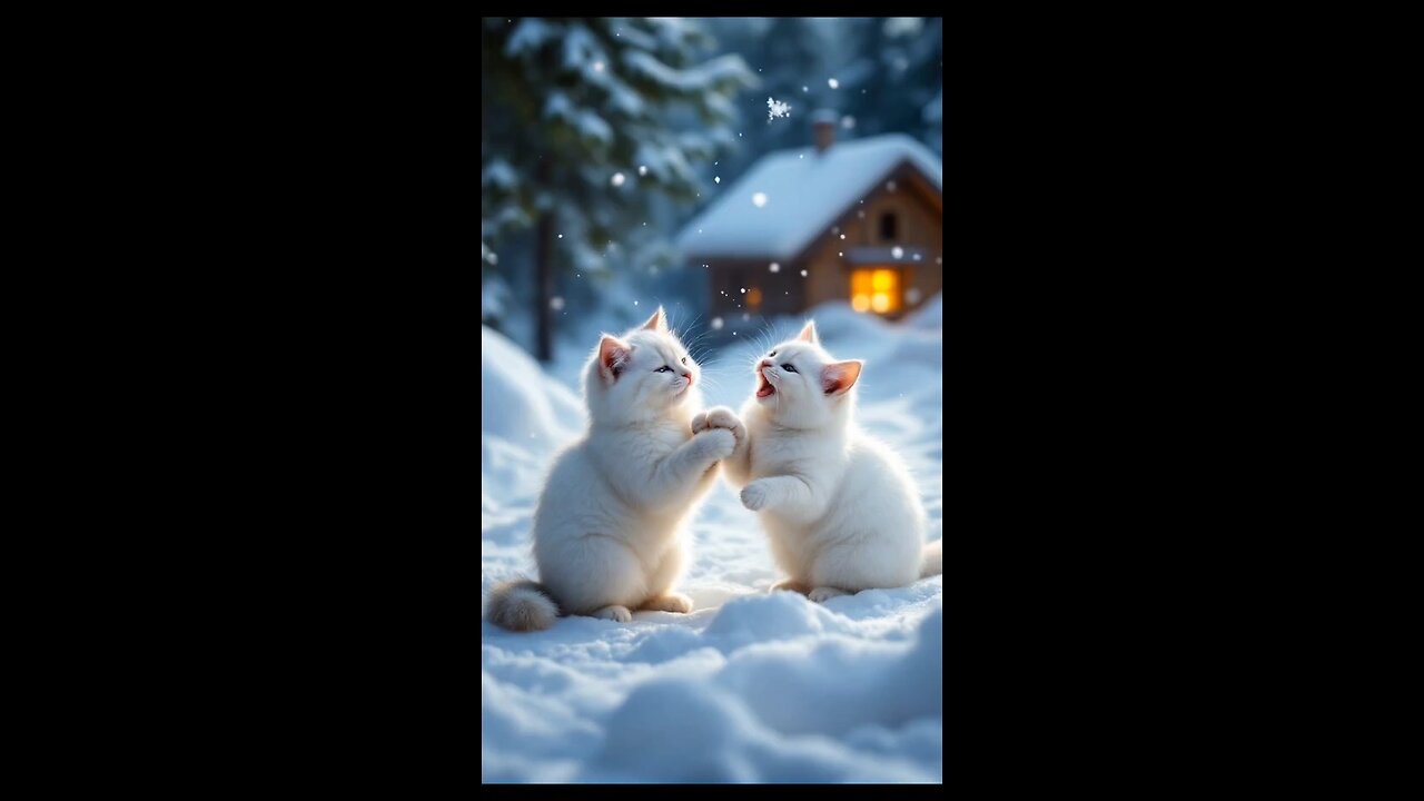 Both are happy in Snowfall 🦥😺 #Cats #Pets #Petslover #unfreezemyaccount #ViralVideos #KidsVideos