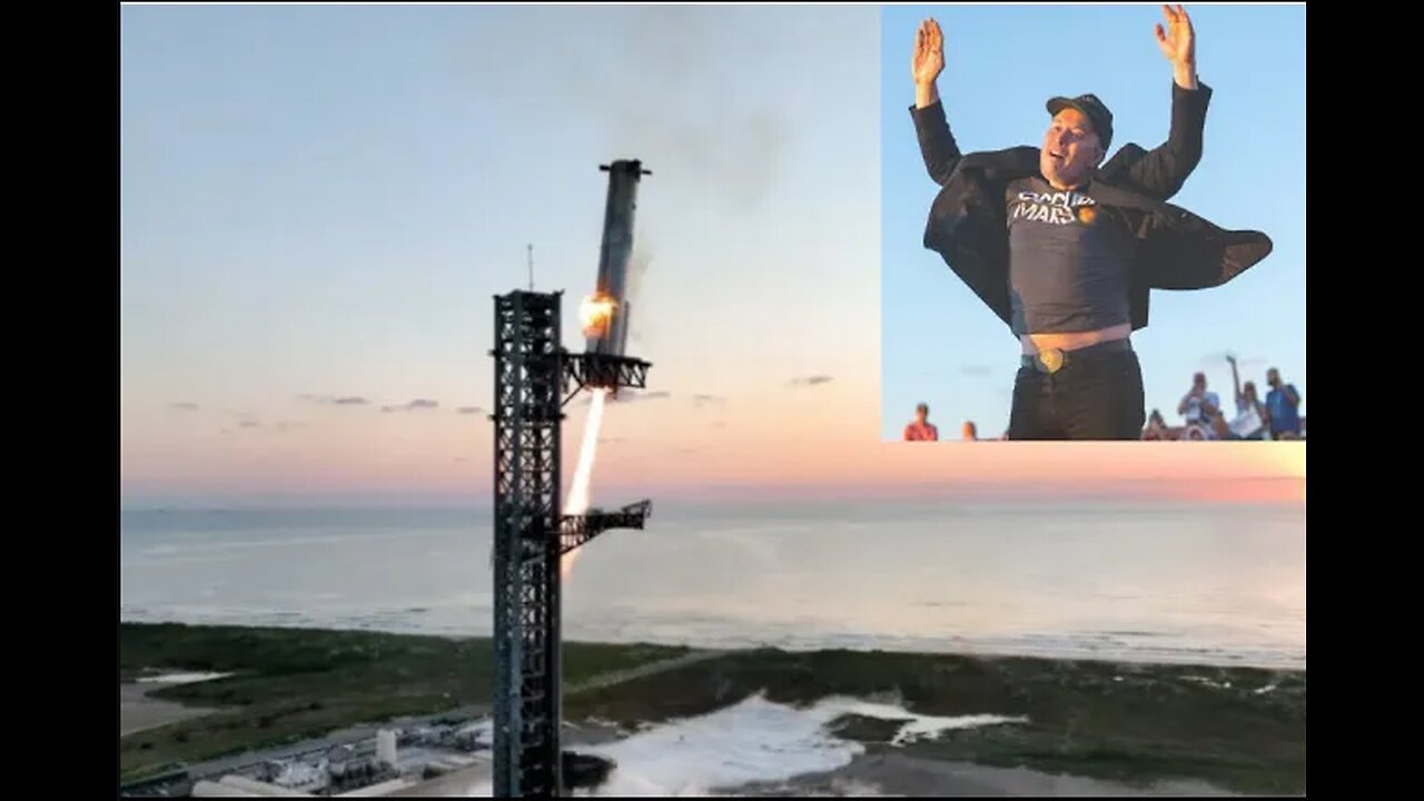 #Watch : At the launch pad, SpaceX captures the Starship rocket booster| ELON MUSK| Space X