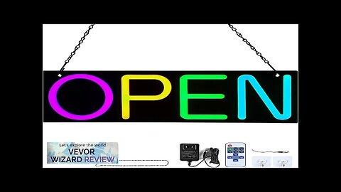 VEVOR LED Open Sign 20" x 7" Neon Open Sign for Business Review